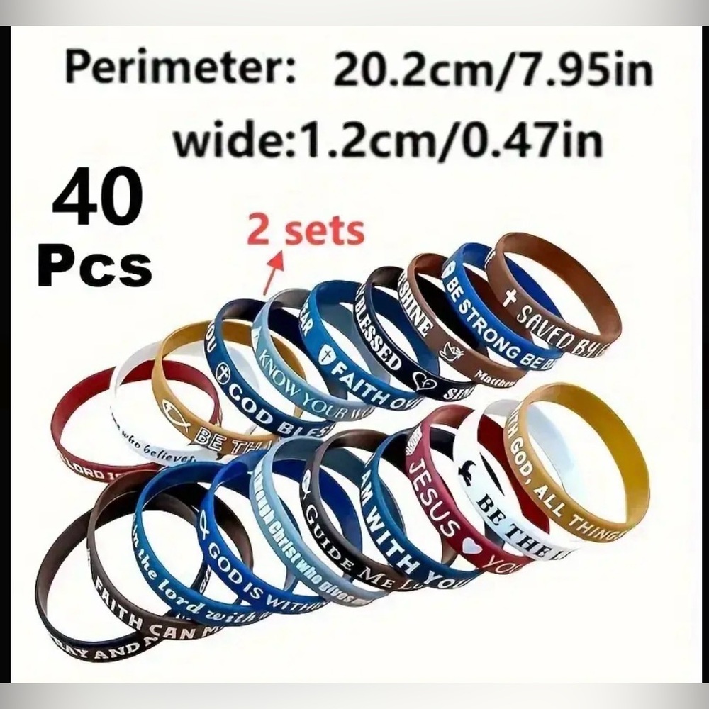 Assorted Scripture Bracelets - Multicolor 2 for $5 - Picture 7 of 7